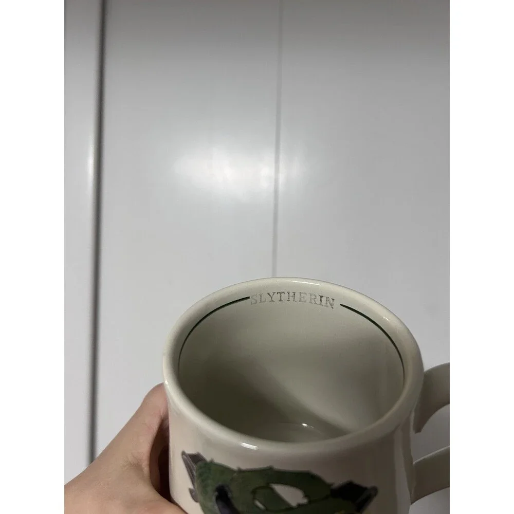 Pottery Barn Harry Potter Hogwarts Houses Slytherin Stoneware Coffee Mug Used